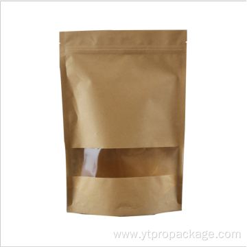 kraft bag coffee nuts packaging bag with window